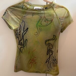 Sheer Green Graphic Tee